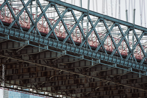 Manhattan bridge over the river