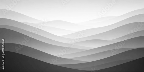 Abstract black and white wave background featuring a soft 3d curve design with a tech texture and light gray pattern for a modern business wallpaper template