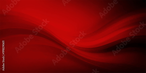 Abstract red silk fabric background with smooth flowing satin waves and soft light texture for a modern textile wallpaper design