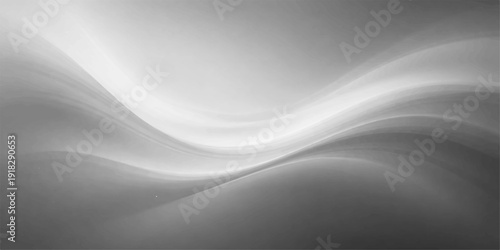 Abstract black and white background featuring smooth blue silk waves with a flowing motion texture and soft curved lines in a vector art illustration design