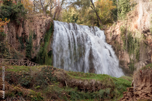 Bild auf Leinwand Monasterio de piedra waterfall cascading down rock formations
