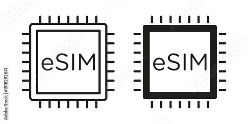 ESIM icon vector. EPS 10 editable vector bundle