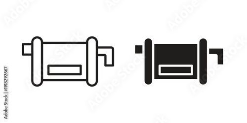 Exhaust pipe icon vector. EPS 10 editable vector bundle