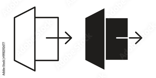 Exit icon vector. EPS 10 editable vector bundle