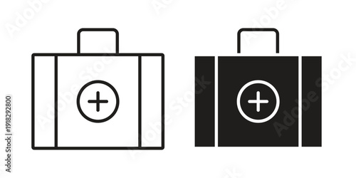 First aid kit icon vector. EPS 10 editable vector bundle