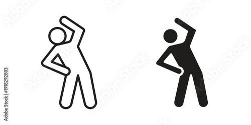 Fitness exercise icon vector. EPS 10 editable vector bundle
