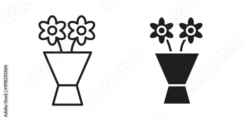 Flower bouquet icon vector. EPS 10 editable vector bundle