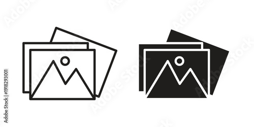 Gallery icon vector. EPS 10 editable vector bundle