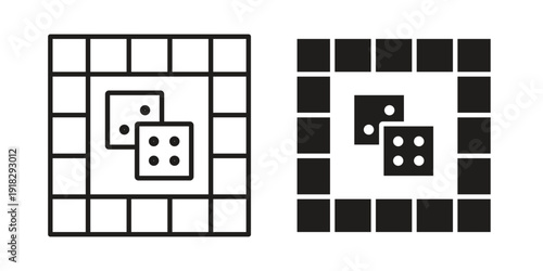 Game board icon vector. EPS 10 editable vector bundle