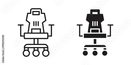 Gaming chair icon vector. EPS 10 editable vector bundle