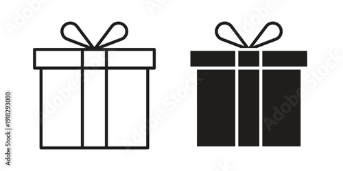 Gift icon vector. EPS 10 editable vector bundle