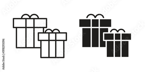 Gifts icon vector. EPS 10 editable vector bundle