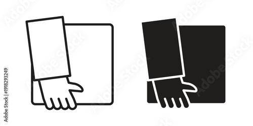 Hand holding box icon vector. EPS 10 editable vector bundle
