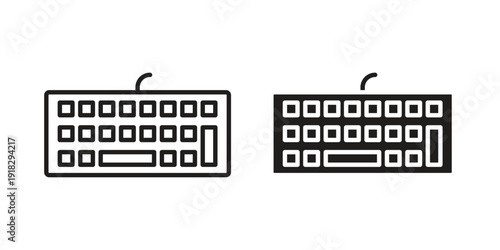 Keyboard icon vector. EPS 10 editable vector bundle