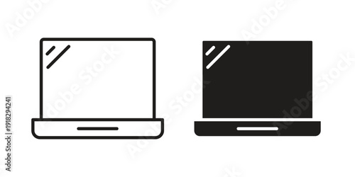 Laptop icon vector. EPS 10 editable vector bundle