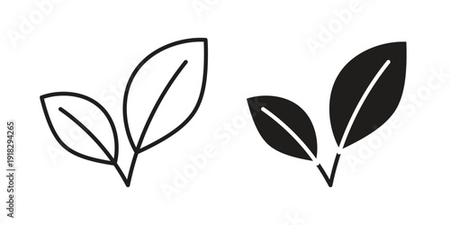 Leaf icon vector. EPS 10 editable vector bundle