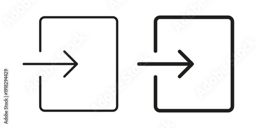 Log out icon vector. EPS 10 editable vector bundle