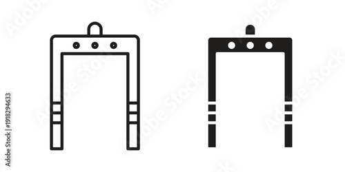 Metal detector icon vector. EPS 10 editable vector bundle