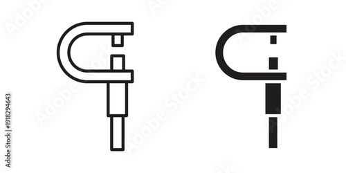 Micrometer icon vector. EPS 10 editable vector bundle