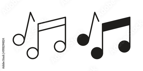 Music icon vector. EPS 10 editable vector bundle