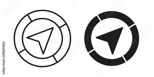 Navigation icon vector. EPS 10 editable vector bundle