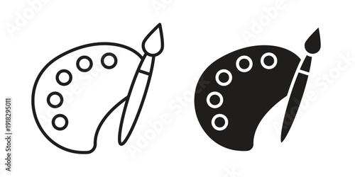 Palette icon vector. EPS 10 editable vector bundle