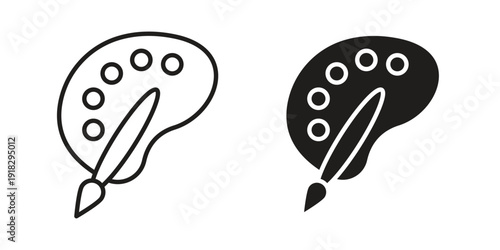 Palette icon vector. EPS 10 editable vector bundle