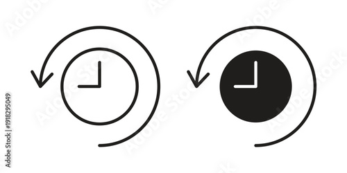 Past time icon vector. EPS 10 editable vector bundle