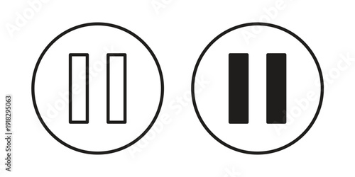 Pause icon vector. EPS 10 editable vector bundle