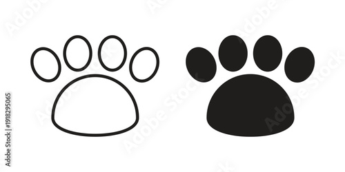 Paw icon vector. EPS 10 editable vector bundle