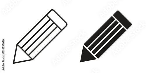 Pencil icon vector. EPS 10 editable vector bundle
