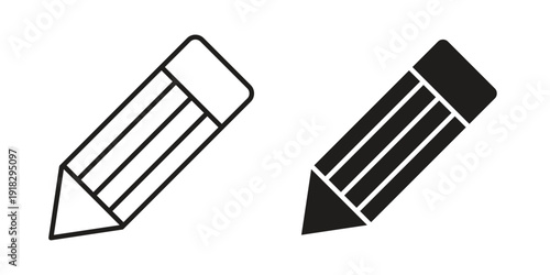 Pencil icon vector. EPS 10 editable vector bundle