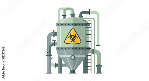 Biohazard Industrial Waste Tank.