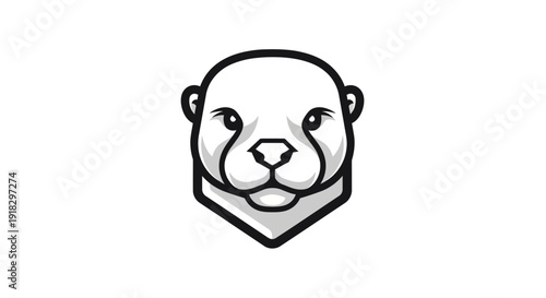 Black bear face logo.