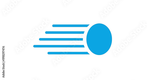 Blue Speed Lines Logo.