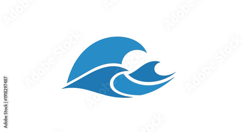 Blue Wave Ocean Logo.