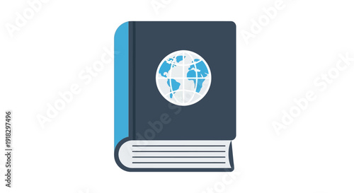 Book with Globe Icon.