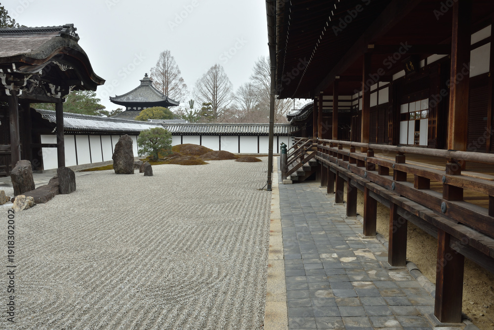 Obraz premium 大本山東福寺 本坊庭園の南庭(京都市東山区)