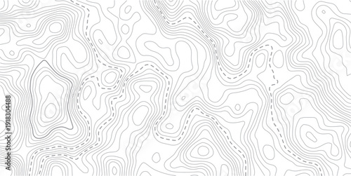 Vector geographic contour mounted map background.The stylized height of the topographic map contour in lines and contours isolated on transparent.
