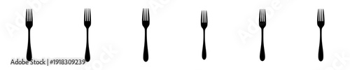 tes of forks on a , black, blade, brush, chopstick, dart, fork, golf club, illustration, knitting needle, line, needle, paint brush, row, screwdriver, stick, tong, tool, against transparent background