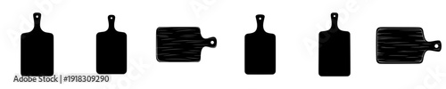 A set of silhouettes of various kitchen utensils, black, brush, comb, equipment, illustration, mascara, paddle, profile, razor, tool, against transparent background