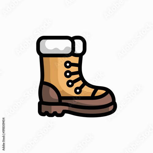 A cartoon illustration of a winter boot