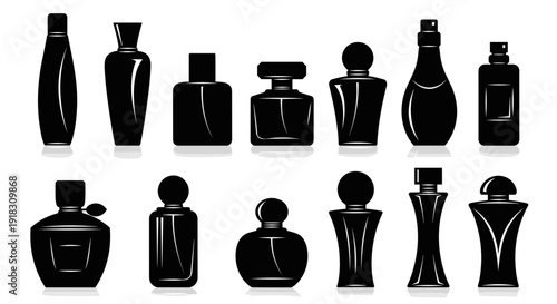 Collection of various perfume bottles