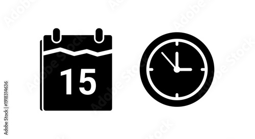 Calendar and clock icons together.