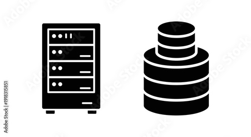 Computer server and data storage.