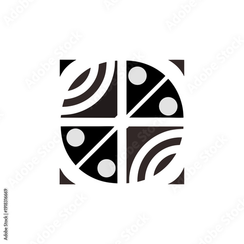 Modern Logo Showing a Robot and Digital Wave for an IT Service Transparent Background