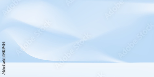 Blue studio room. Limbo light background. Abstract 3d backdrop for product presentation. Minimal wall scene. Showcase, promotion display modern