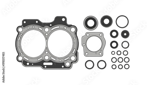 Gasket Kit with Various Seals and Rings.