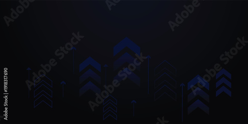 business finance arrow growth global technology background. graph stock market trading investment. trend profit income.