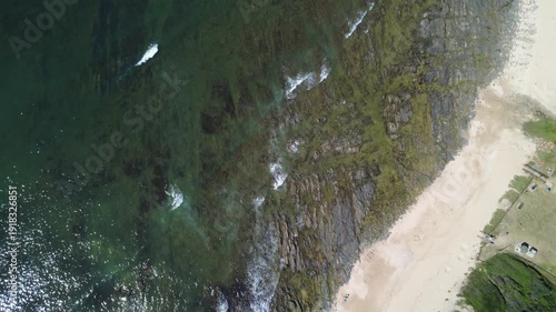 Aerial Drone View of Jeffreys Bay South Africa – Surf Beach and Scenic Coastline